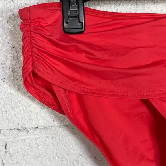 Vince Camuto Women's Draped High-Waist Bikini Bottoms - Watermelon medium $68 - Picture 4 of 10